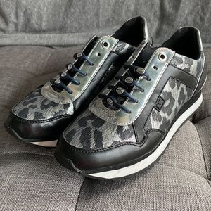 Michael Kors Allie Trainer Black/Metallic Leopard